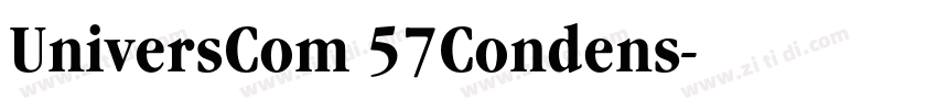 UniversCom 57Condens字体转换